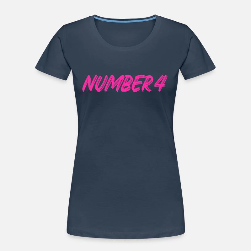 Number 4 - vier - vierter - vierte - 4 - Nummer 4 Frauen Premium Bio T-Shirt