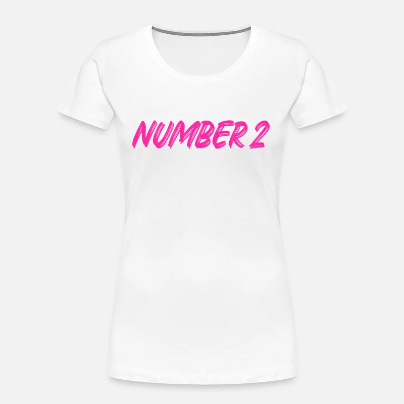 Number 2 - two - second - second - 2 - number 2 - Women's Premium Organic T-Shirt - white