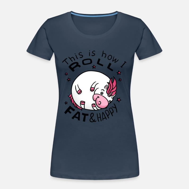 Dickes Einhorn - Einhorn Geschenkidee Frauen Premium Bio T-Shirt