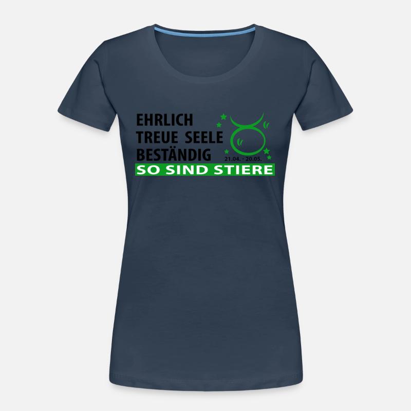 Sternzeichen Stier - Eigenschaften Frauen Premium Bio T-Shirt
