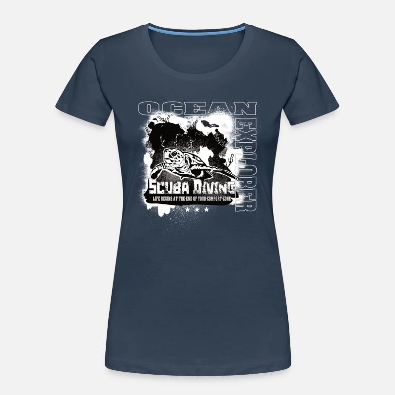 Ocean Explorer Scuba Diving Turtle Reef Women's Premium Organic T-Shirt