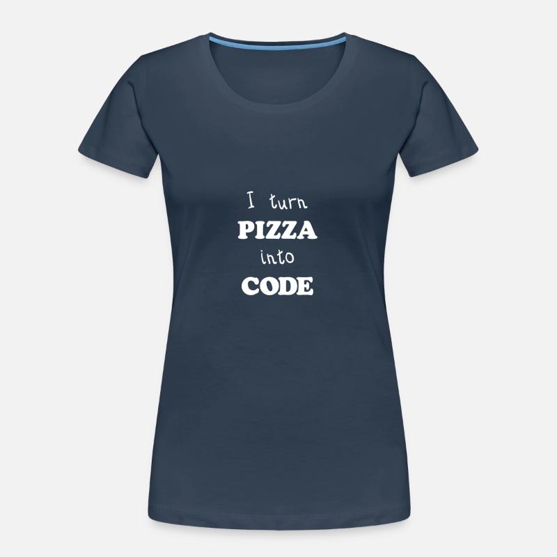 Je tourne Pizza dans le code de script programmeur Conception T-shirt bio Premium Femme