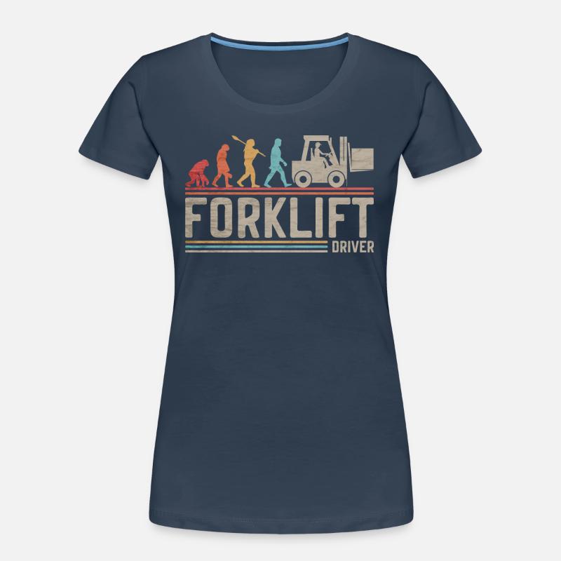 Forklift Driver Evolution Funny ForkLift Operator Women's Premium Organic T-Shirt
