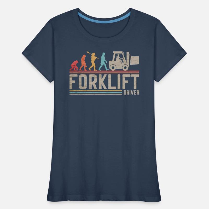 Forklift Driver Evolution Funny ForkLift Operator Women's Premium Organic T-Shirt