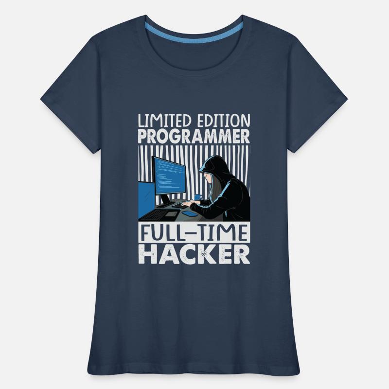 Programmeur en édition limitée Hacker à temps plein - Funn T-shirt bio Premium Femme