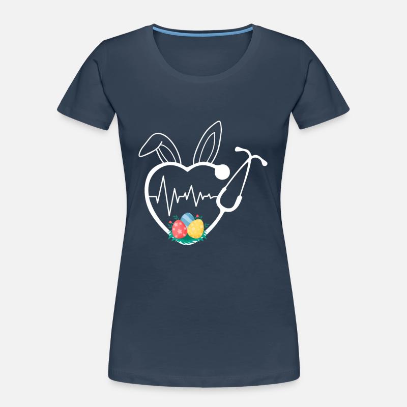 Stethoscope Easter Nurse Life Egg Nurse Easter Women's Premium Organic T-Shirt