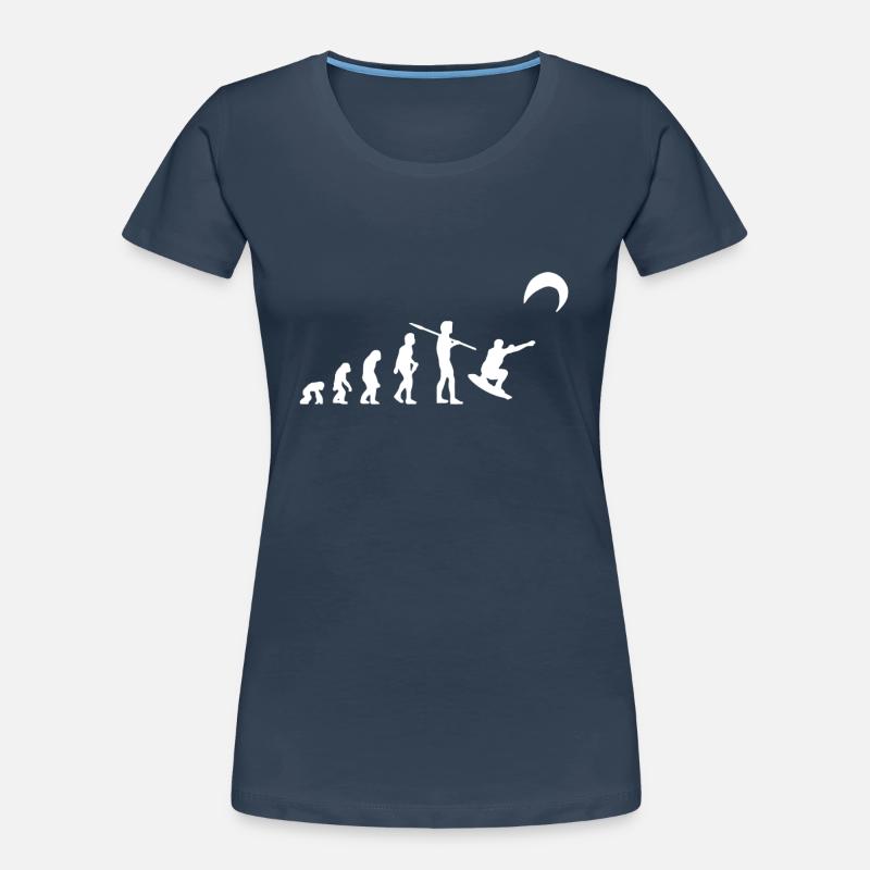 Kitersurfer Evolution Kitesurf T-shirt bio Premium Femme