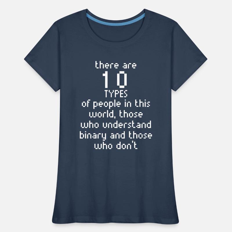 Math Binary Code programmeur cadeau amusant pour les Geeks T-shirt bio Premium Femme