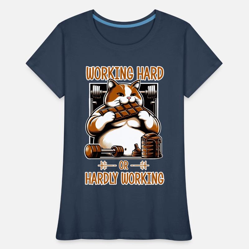 Hart arbeiten oder kaum arbeiten? Frauen Premium Bio T-Shirt