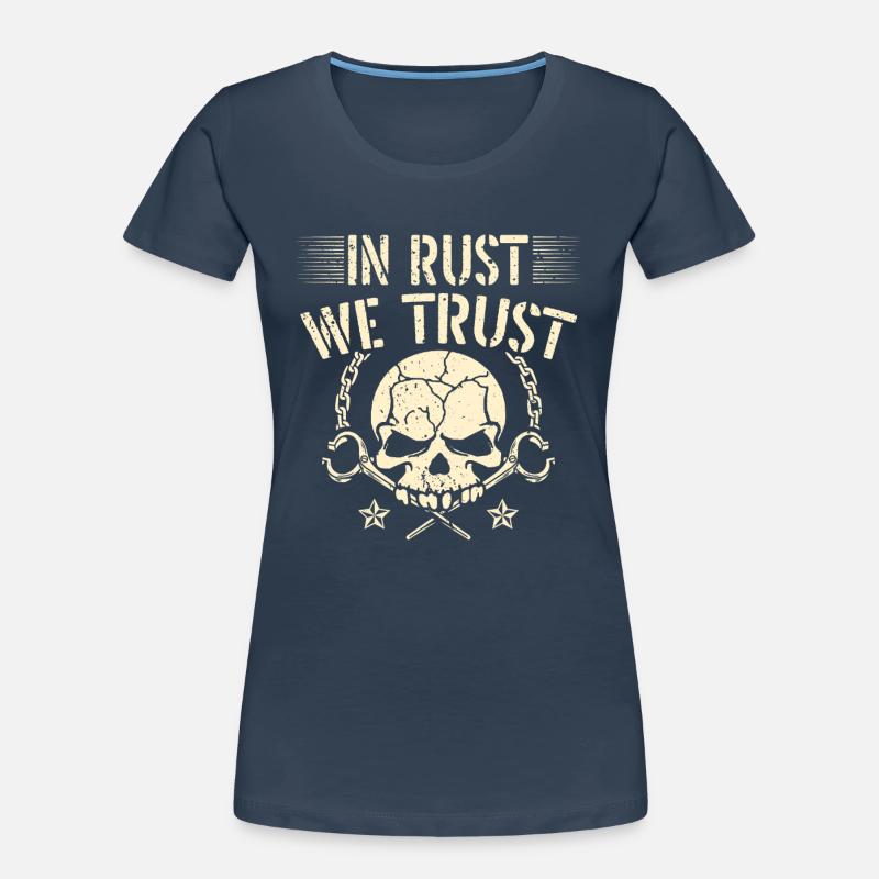 In Rust Vertrauen Wir Auf Blacksmith Bladesmith Frauen Premium Bio T-Shirt