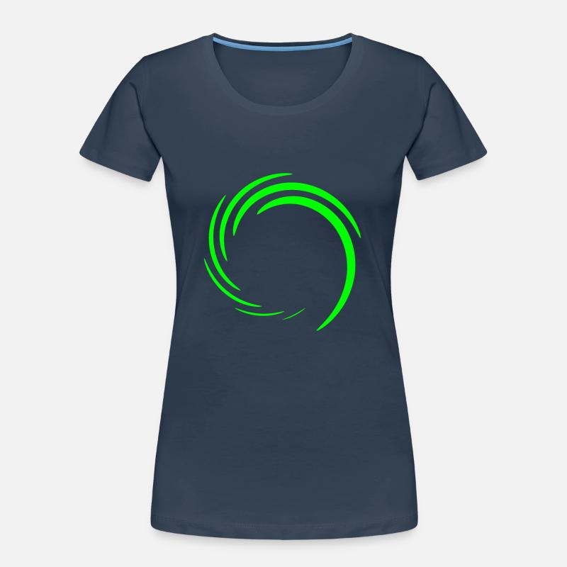 Circle Vortex Circular shape Green Women's Premium Organic T-Shirt