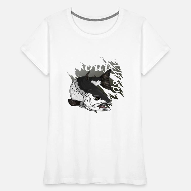 Forellen Flüsterer Frauen Premium Bio T-Shirt
