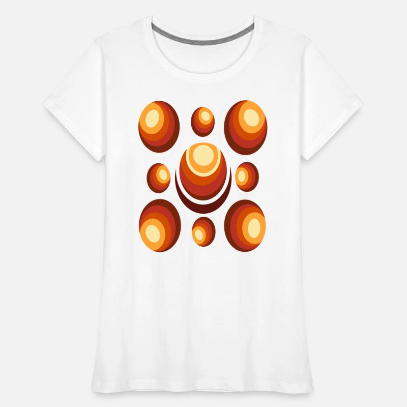70s Wallpaper Pattern Retro Circle Pattern Women's Premium Organic T-Shirt