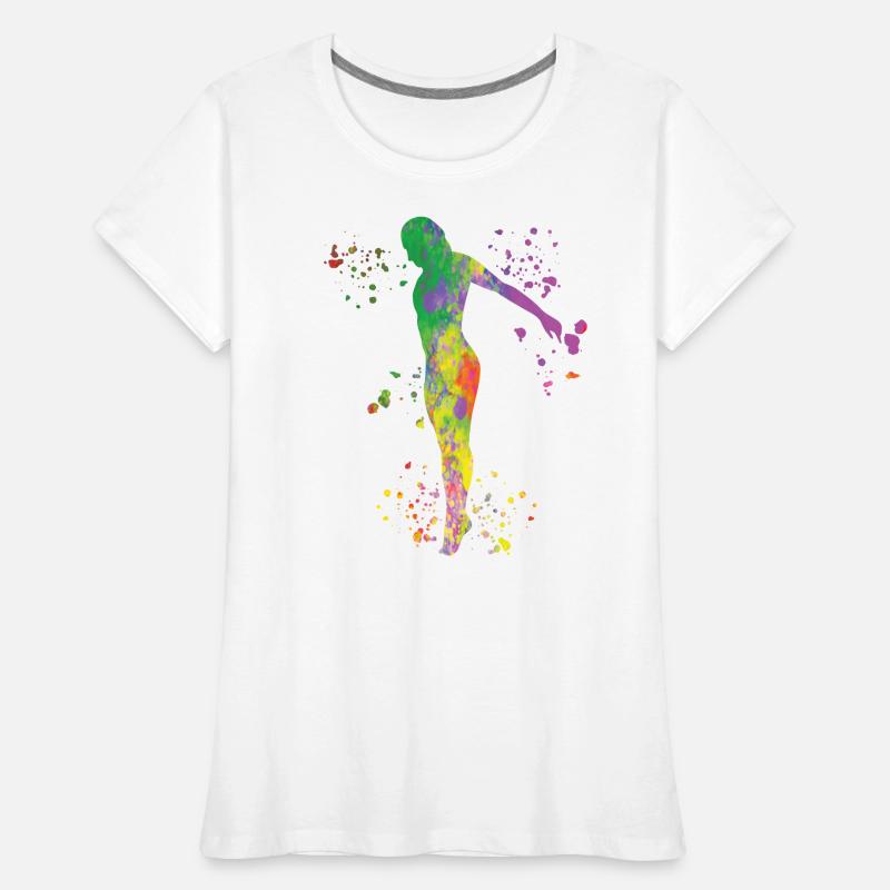 Plongée Plongée Plongée synchronisée T-shirt bio Premium Femme