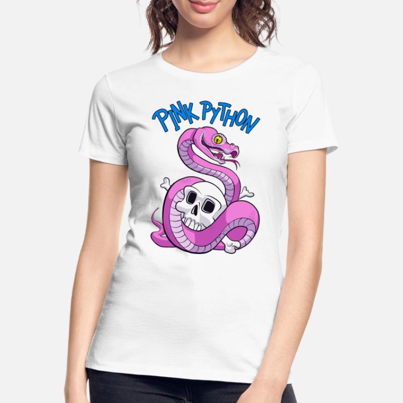 Pink Python (Blue) Frauen Premium Bio T-Shirt