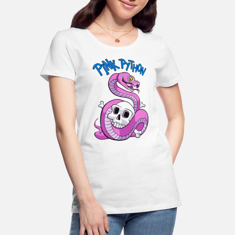 Pink Python (Blue) Frauen Premium Bio T-Shirt