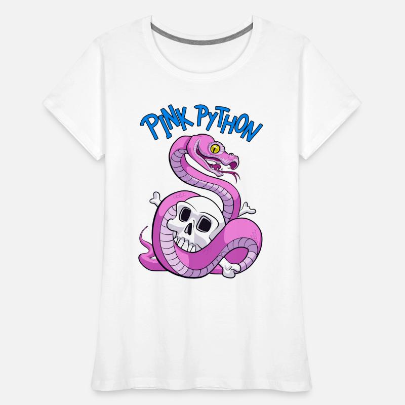 Pink Python (Blue) Frauen Premium Bio T-Shirt