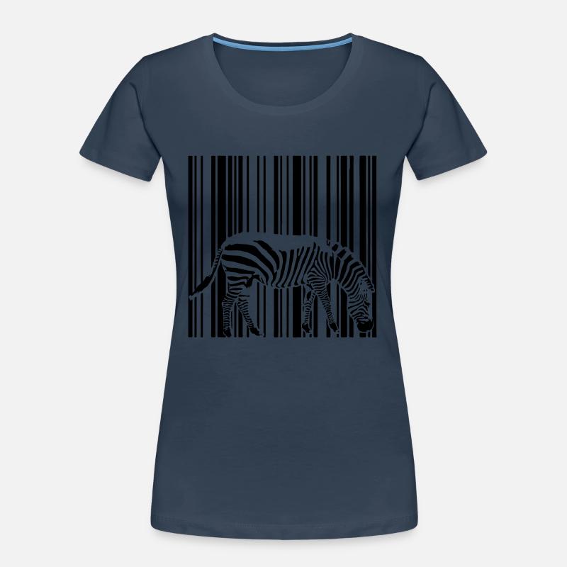 Barcode Zebra Frauen Premium Bio T-Shirt
