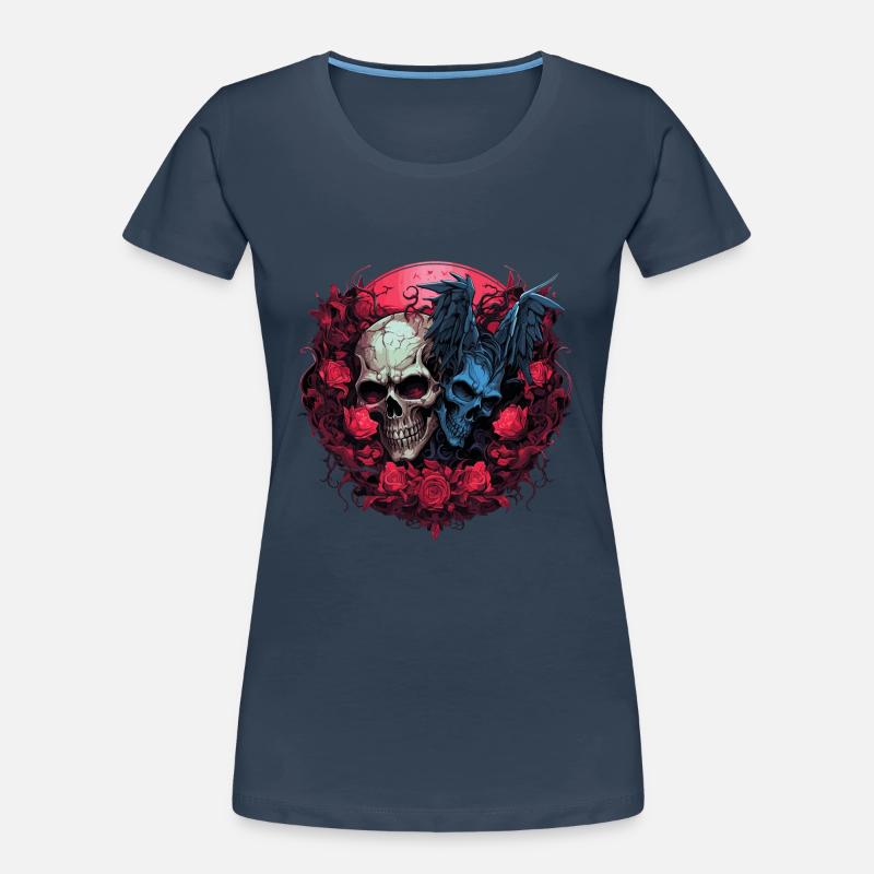 Abstract Devil Satan Skeleton Demons Women's Premium Organic T-Shirt
