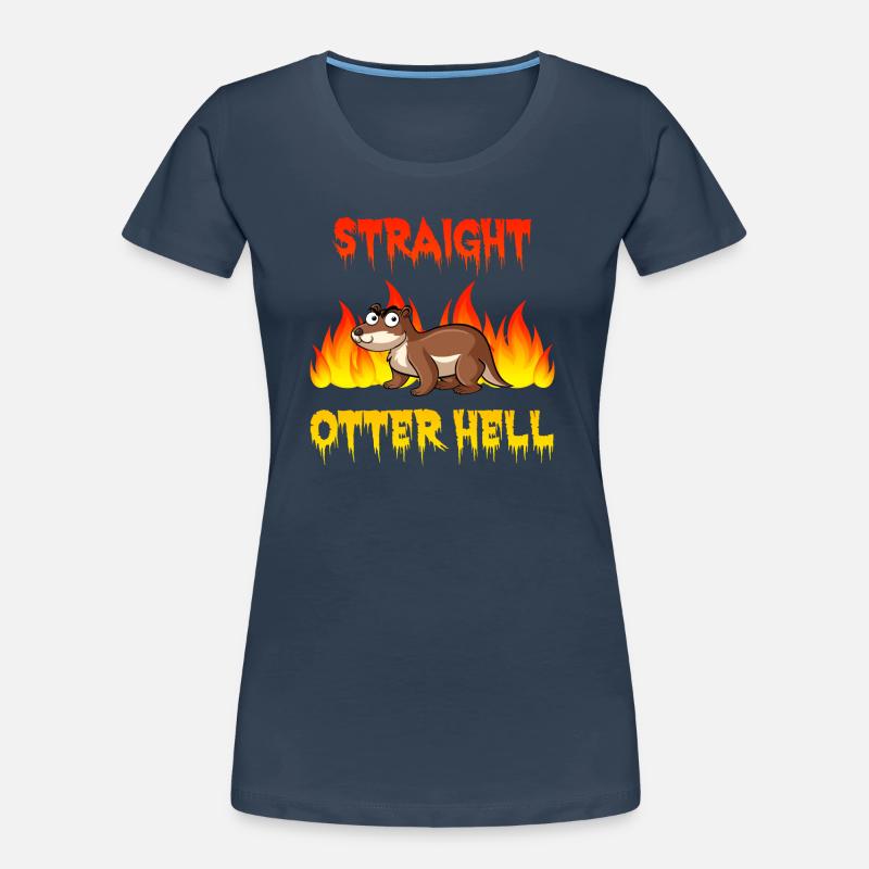 Evil Otter Hell Satan Hell Funny Saying Women's Premium Organic T-Shirt