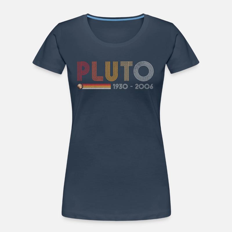 Pluto Never Forget Science and Astronomy Retro Women's Premium Organic T-Shirt