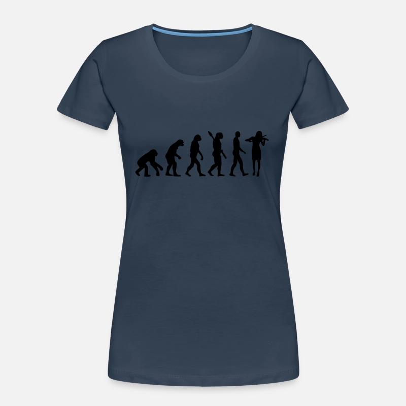 Evolution Violin Fiddle Women's Premium Organic T-Shirt