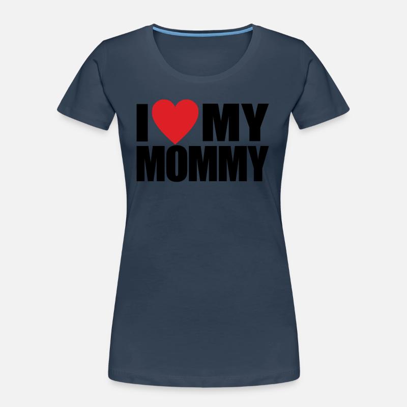 Ich liebe den Muttertag oder Valentinstag meiner Mama Frauen Premium Bio T-Shirt