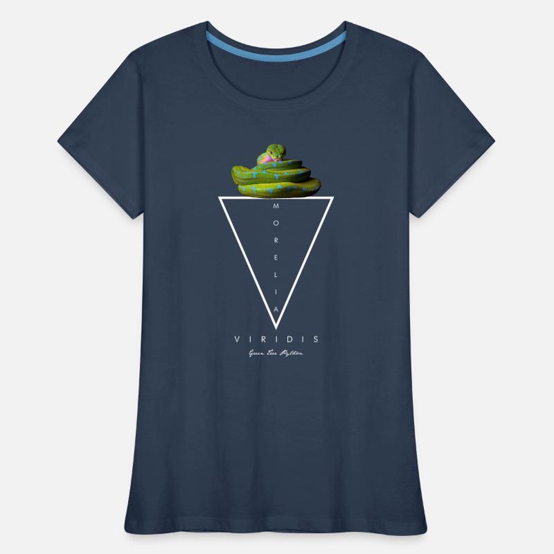 Arbre vert Python Géométrique moderne T-shirt bio Premium Femme