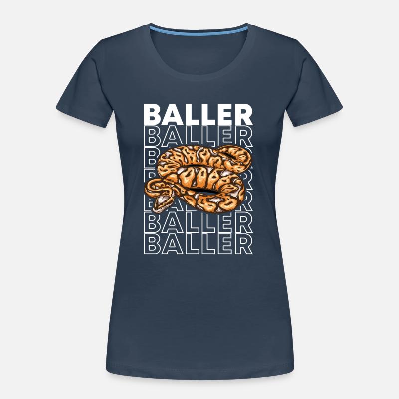 Ball Python 80's Style Baller Royal Python Snake Frauen Premium Bio T-Shirt