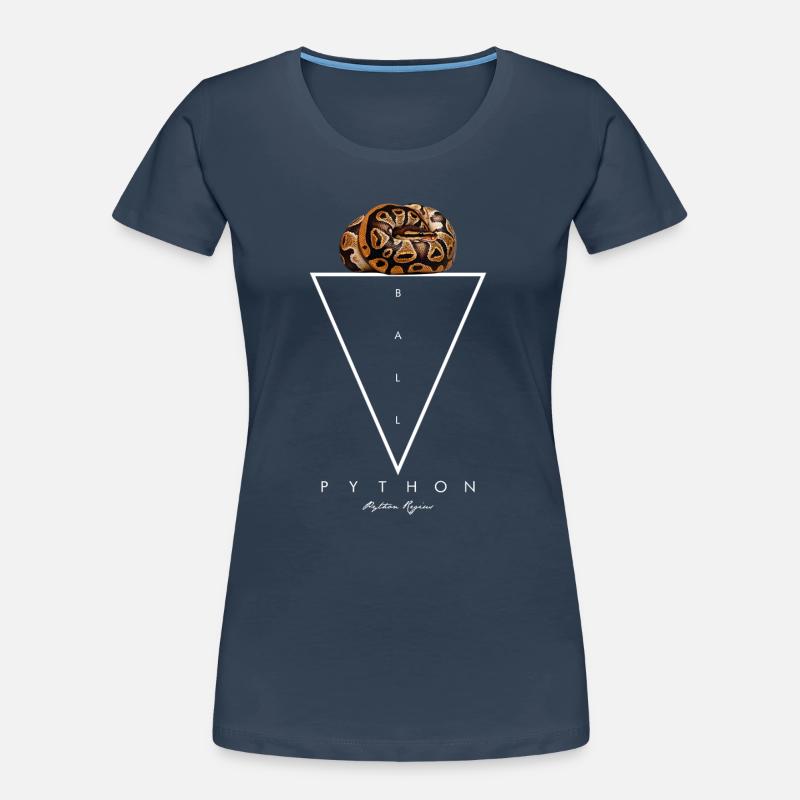 Ball Python Geometrischer moderner Schlangenwärter Frauen Premium Bio T-Shirt