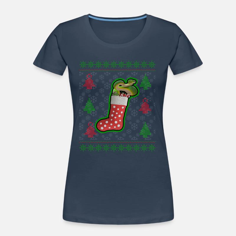 Green Tree Python Ugly Christmas Sweatshirt Style Women's Premium Organic T-Shirt