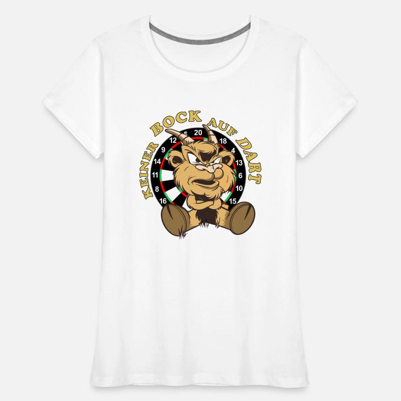 Motif de fléchettes billy chèvre avec jeu de fléchettes, pas de chèvre T-shirt bio Premium Femme