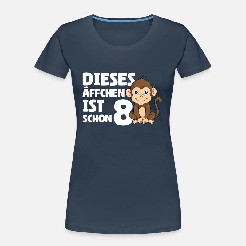 8. Geburtstag 2016 - Dieses Äffchen Ist Schon 8 Frauen Premium Bio T-Shirt
