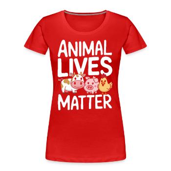 Vegetarian Vegan Veggie Vegetarian - Women's Premium Organic T-Shirt -  - Front - Mia (176cm)