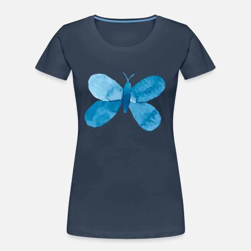 Papillon bleu T-shirt bio Premium Femme