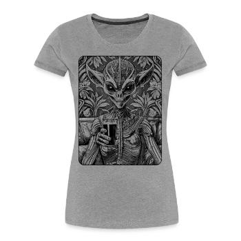 Limogalaxy: An alien shirt for sci-fi lovers. - Women's Premium Organic T-Shirt -  - Front - Mia (176cm)