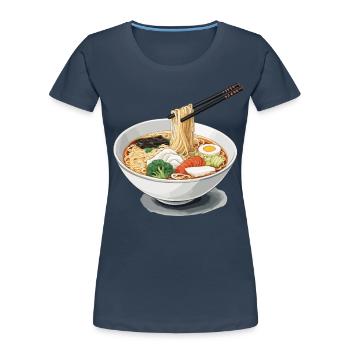 Japanische Ramen Nudelsuppe Aesthetic Design - Frauen Premium Bio T-Shirt -  - Vorne - Mia (176cm)