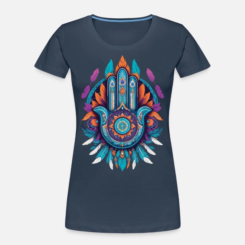 Hamsa Hand Mandala Bohemian Chic Women's Premium Organic T-Shirt