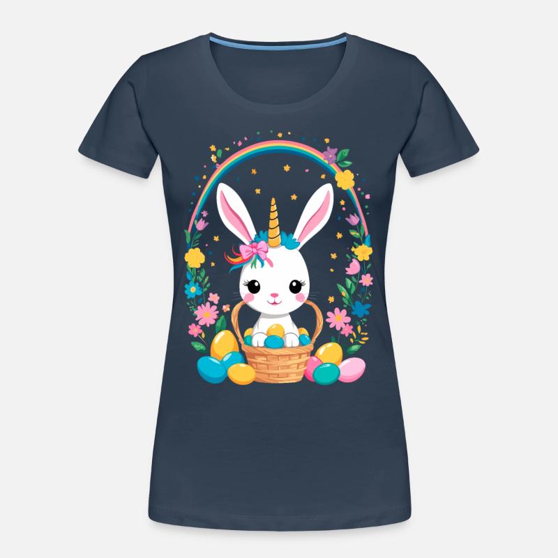Funny Unicorn Easter Bunny Cute Easter Unicorn Women's Premium Organic T-Shirt