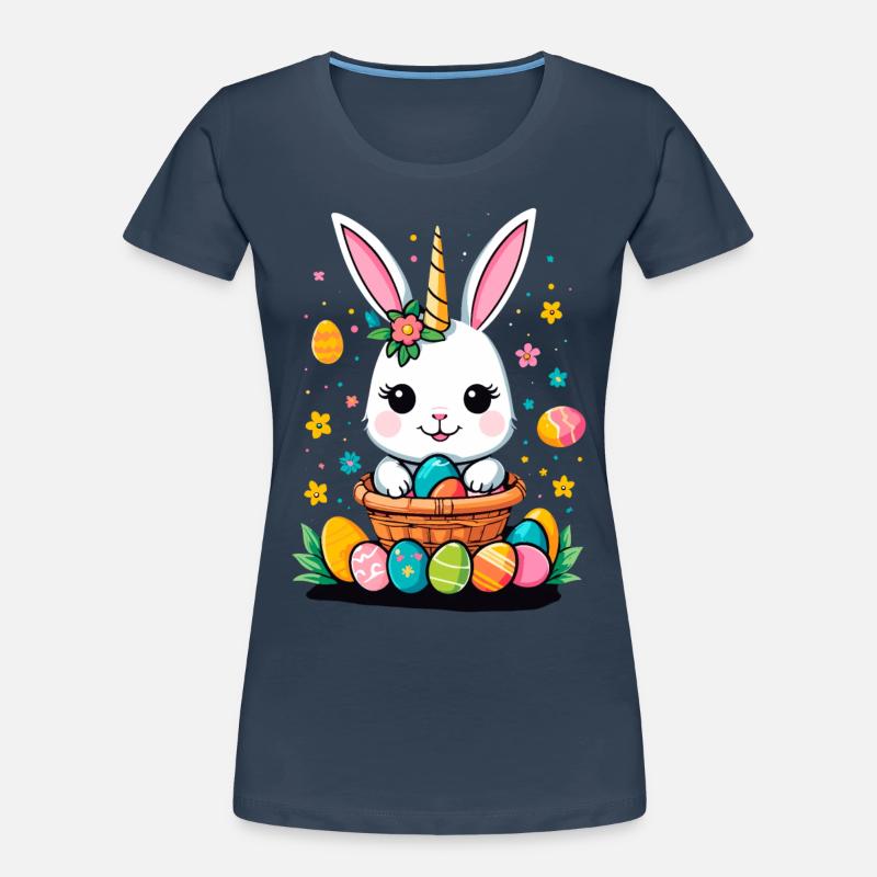 Funny Unicorn Easter Bunny Cute Easter Unicorn Women's Premium Organic T-Shirt