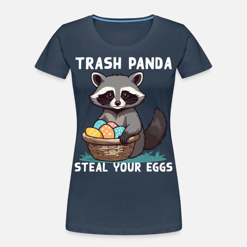 Funny raccoon Easter bunny Easter saying Women's Premium Organic T-Shirt