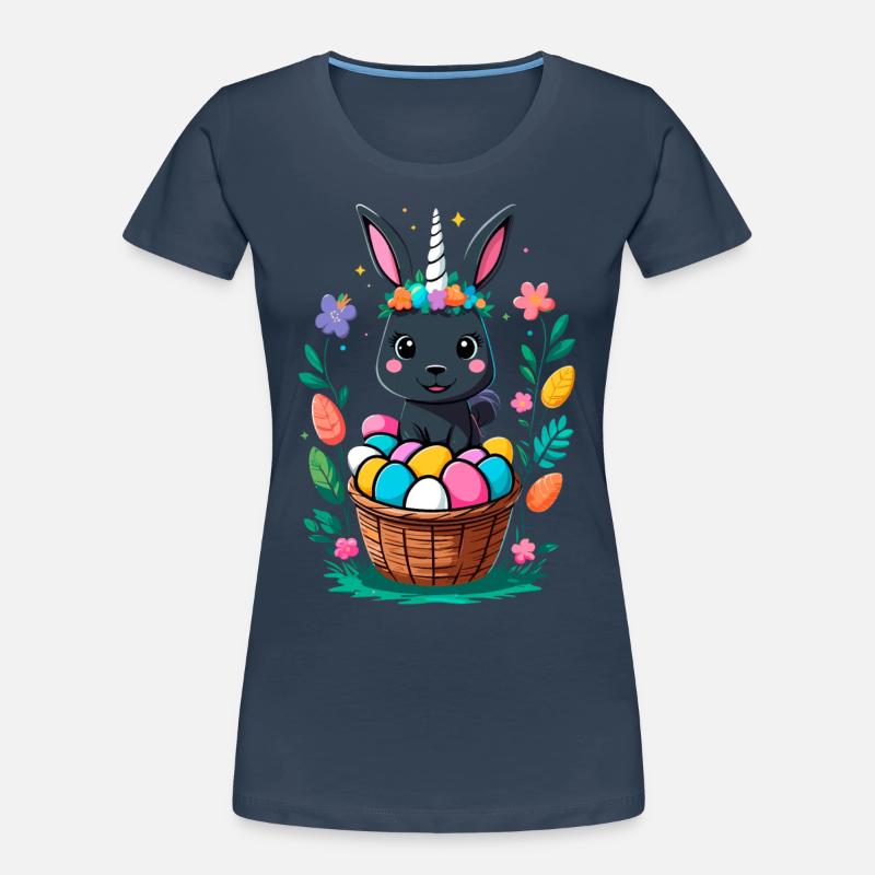 Funny Unicorn Easter Bunny Cute Easter Unicorn Women's Premium Organic T-Shirt