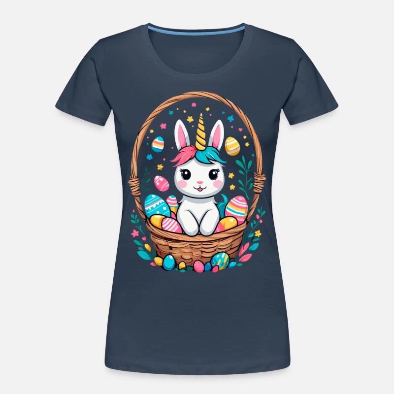 Funny Unicorn Easter Bunny Cute Easter Unicorn Women's Premium Organic T-Shirt