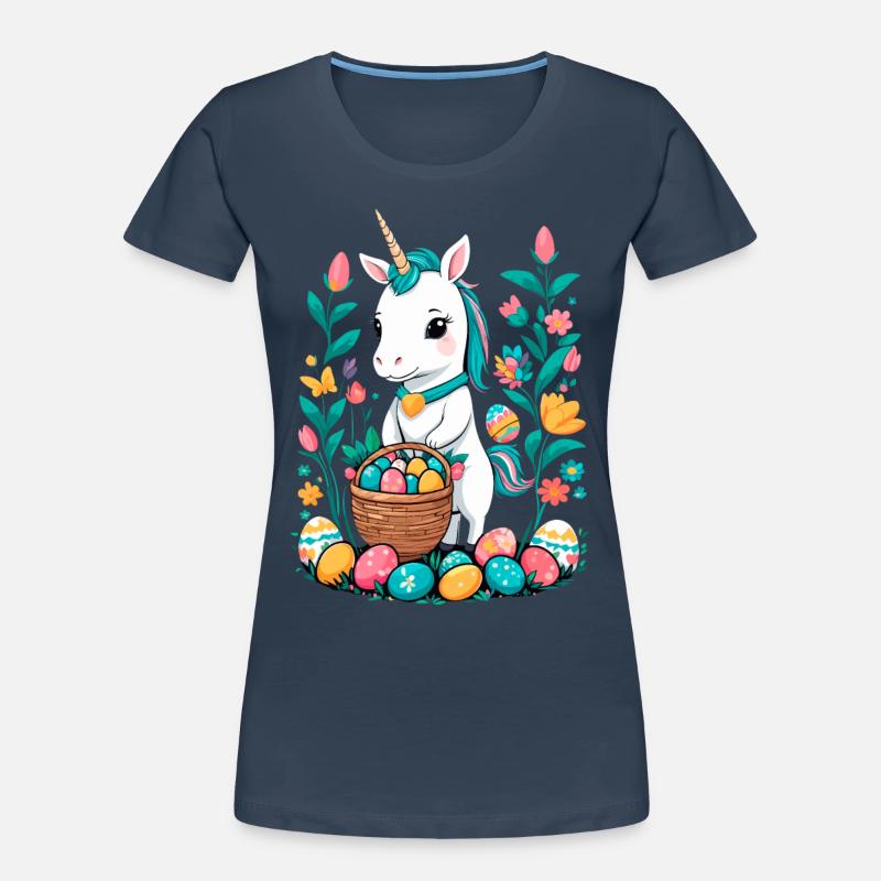Funny Unicorn Easter Bunny Cute Easter Unicorn Women's Premium Organic T-Shirt