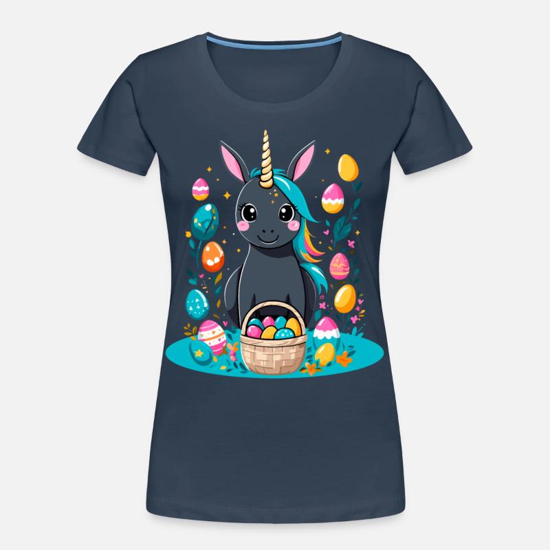 Funny Unicorn Easter Bunny Cute Easter Unicorn Women's Premium Organic T-Shirt