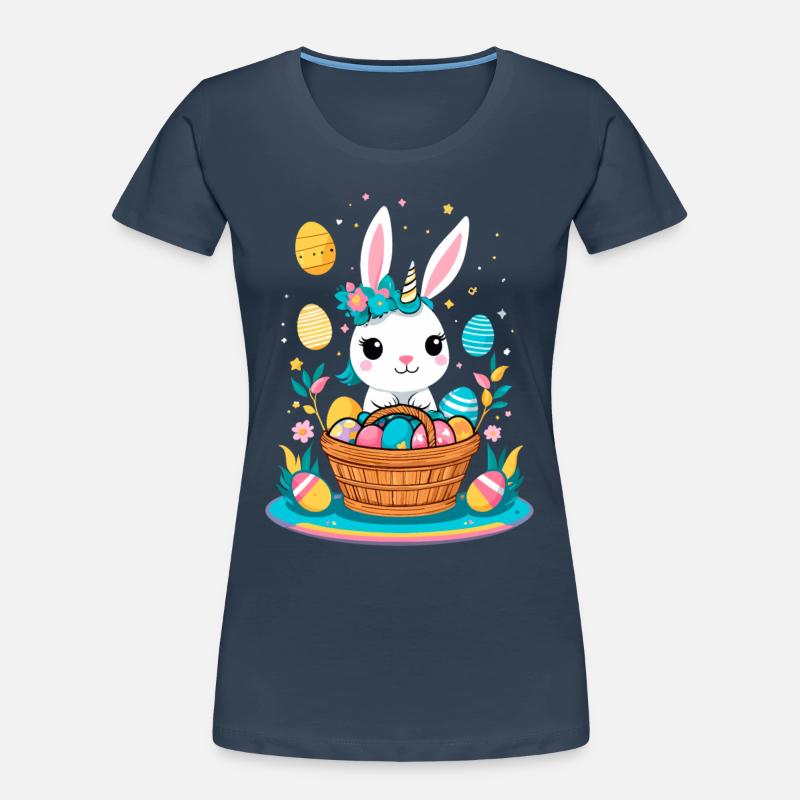 Funny Unicorn Easter Bunny Cute Easter Unicorn Women's Premium Organic T-Shirt