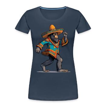 Mexican Bigfoot Sasquatch Sombrero - Women's Premium Organic T-Shirt -  - Front - Mia (176cm)