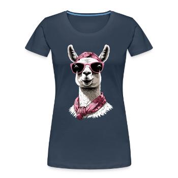Lama aimant maman drôle maman Design - T-shirt bio Premium Femme -  - Devant - Mia (176cm)