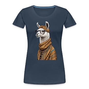 Lama aimant maman drôle maman Design - T-shirt bio Premium Femme -  - Devant - Mia (176cm)