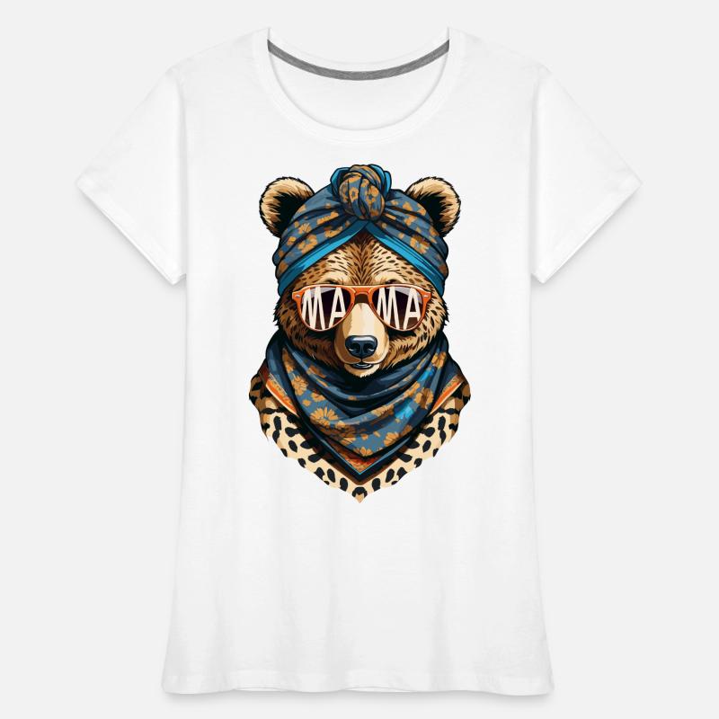 Lustiger Mama Bär Mutter Bärin Muttertag Frauen Premium Bio T-Shirt